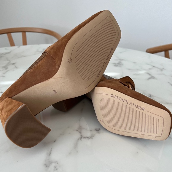 Gibson Latimer Ritah Camel Suede Leather Heeled Loafer - Picture 6 of 6